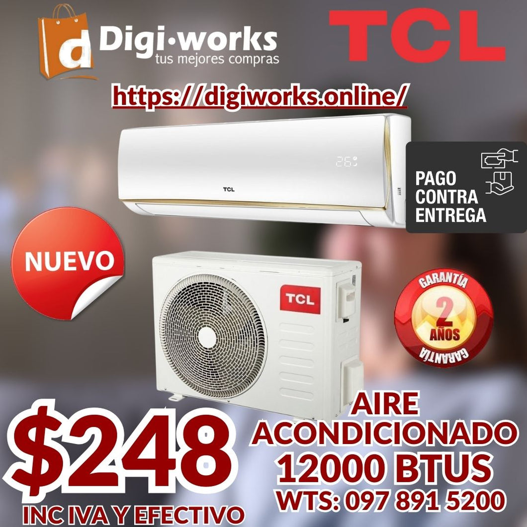 TCL AIRE ACONDCIONADO DE 12000 BTUS ECOLOGICO MEJOR PRECIO DEL MERCADO