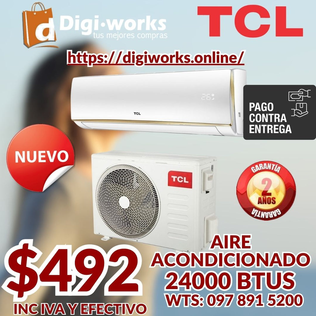 TCL AIRE ACONDICIONADO DE 24000 BTUS A UN SUPER PRECIAZO LIMITADO !!! APROVECHA !!